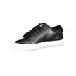 Black Polyethylene Women SneakerStep up your sneaker game with the sleek sophistication of Calvin Klein. Presenting a pair that melds comfort with a chic urban edge, these sports shoes are perfect for the fashion-forward individual. Featuring lace-up fine