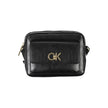 Black Recycled Polyester Women HandbagElevate your accessory game with the Calvin Klein sophistication you love. This minimalist yet impactful shoulder bag showcases the perfect blend of function and fashion. A sleek black silhouette crafted from 100% rec
