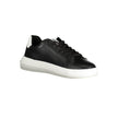 Sleek Black Lace-Up Sports SneakersDiscover the perfect blend of style and sustainability with these lace-up sports sneakers. Featuring a striking print, chic contrast details, and the signature logo, these shoes are as fashionable as they are eco-friendl