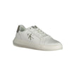 White Leather Men SneakerUnleash your stride with a touch of class in these sleek Calvin Klein sneakers. Designed for the modern urbanite, these shoes offer a perfect blend of sustainability and style, with a 50% recycled thermoplastic rubber sole. The wh