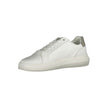 White Leather Men SneakerUnleash your stride with a touch of class in these sleek Calvin Klein sneakers. Designed for the modern urbanite, these shoes offer a perfect blend of sustainability and style, with a 50% recycled thermoplastic rubber sole. The wh