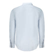 Light Blue Cotton Men ShirtElevate your wardrobe with the timeless sophistication of Calvin Klein. Tailored for a classic fit, this long sleeve shirt features a sharp button-down collar and adjustable 2-button cuffs. Detailed with exquisite embroidery and