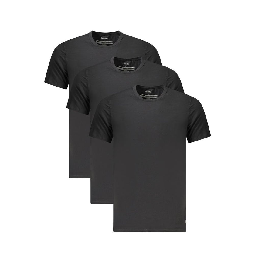 Black Cotton Men T-ShirtElevate your everyday style with a touch of luxury in Calvin Klein’s sleek tri-pack of T-shirts. Personifying the brand’s minimalistic charm, each slim fit, crew neck tee boasts an iconic embroidered logo, meticulously crafted for
