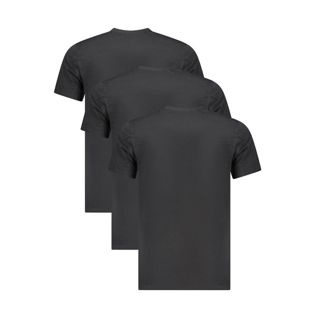 Black Cotton Men T-ShirtElevate your everyday style with a touch of luxury in Calvin Klein’s sleek tri-pack of T-shirts. Personifying the brand’s minimalistic charm, each slim fit, crew neck tee boasts an iconic embroidered logo, meticulously crafted for