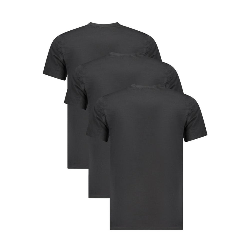 Black Cotton Men T-ShirtElevate your everyday style with a touch of luxury in Calvin Klein’s sleek tri-pack of T-shirts. Personifying the brand’s minimalistic charm, each slim fit, crew neck tee boasts an iconic embroidered logo, meticulously crafted for