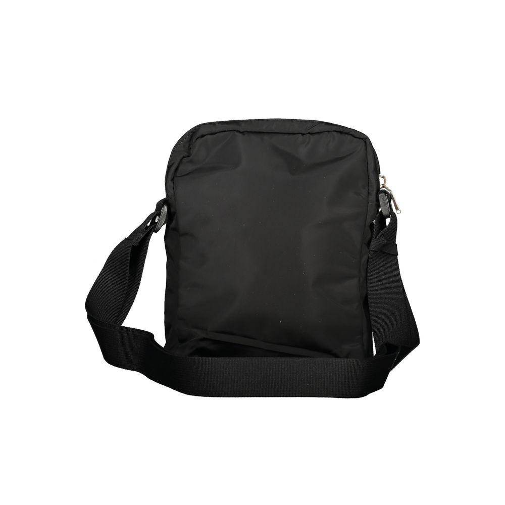 Black Polyester Men Shoulder BagElevate your accessory game with the sleek Calvin Klein Shoulder Bag, perfect for the modern trendsetter. Boasting a bold black hue and crafted with environmental consciousness in mind, this bag features a 95% recycled poly