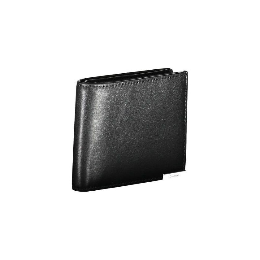 Black Polyethylene Men WalletElevate your essentials with the Calvin Klein dual-compartment wallet. Crafted for the modern man, this sleek piece is more than a mere accessory; it’s a statement. Equipped with RFID blocking technology, it safeguards your ca
