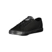 Black Cotton Men SneakerDiscover the ultimate fusion of eco-conscious fashion and sporty style with these Calvin Klein sneakers. Boldly designed with contrasting details and the brand’s iconic logo, these shoes embody a modern aesthetic that catches the e