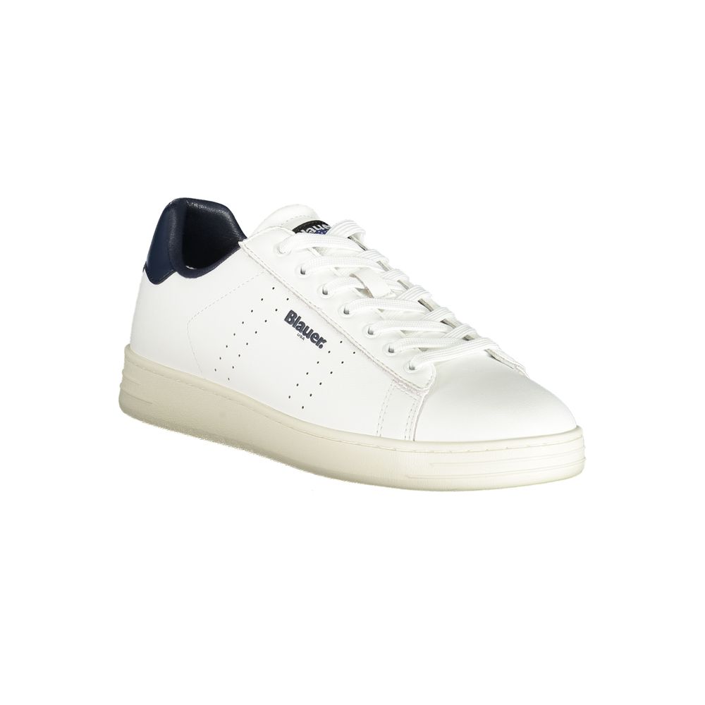 White Leather Men’s Sneakers with Removable Insole
