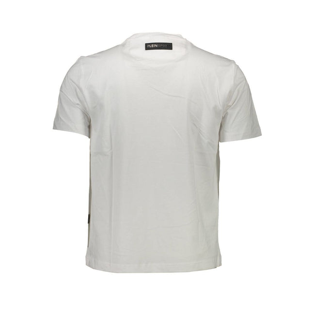 White Cotton Men T-ShirtUnleash your bold fashion sense with Plein Sport’s striking white t-shirt, where athleticism meets edge. Crafted from premium cotton for unparalleled comfort, this crew neck tee grabs attention with its standout print and contrasti
