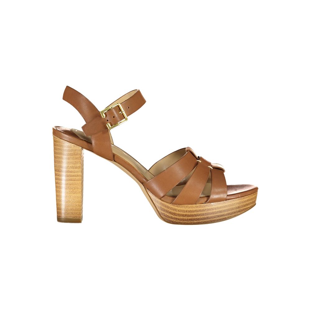 Brown Leather Sandalsandal with 10cm heel, ankle fastening, contrasting details, logoBrown Leather Sandal${tagsRalph LaurenAulae Brown Leather Sandal Ralph LaurenAulae Brown Leather Sandal sandal with 10cm heel, ankle fastening, contrasting details, logo