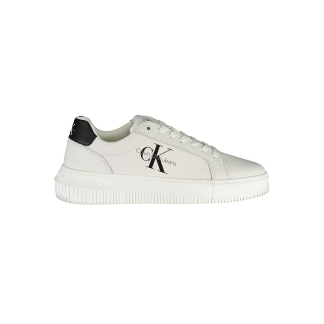 Eco-Chic White Sneakers with Contrast DetailsStep up your athletic fashion game with a pair of eco-friendly sneakers that don’t compromise on style. These lace-up shoes boast eye-catching contrast details, a playful print, and the iconic logo that represe