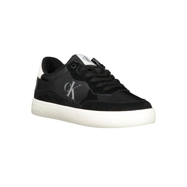 Black Polyester Men SneakerUnleash your stride in the dynamic allure of Calvin Klein’s exquisitely crafted sneakers. The fusion of deep black hues, a striking print, and contrasting white details delivers an athletic yet sophisticated silhouette. A remova