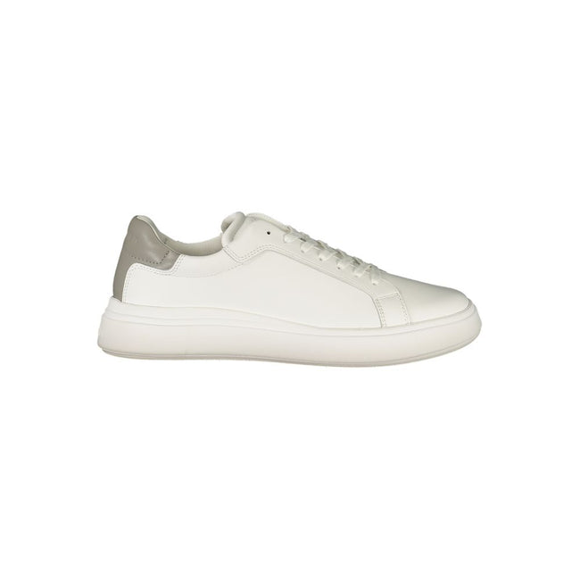 White Polyester SneakerSPORTS SHOE WITH LACES, CONTRASTING DETAILS IN GREY, REMOVABLE FOOTBED, PRINT, LOGOWhite Polyester Sneaker${tagsCalvin KleinAulae White Polyester Sneaker Calvin KleinAulae White Polyester Sneaker SPORTS SHOE WITH LACES, CONTRASTING