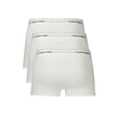 White Cotton Men BoxerExperience unparalleled comfort with the touch of Calvin Klein’s masterful craft in men’s underwear. This tri-pack of boxer briefs is a symphony of style and sustainability, with 95% regenerative cotton offering breathability and a s