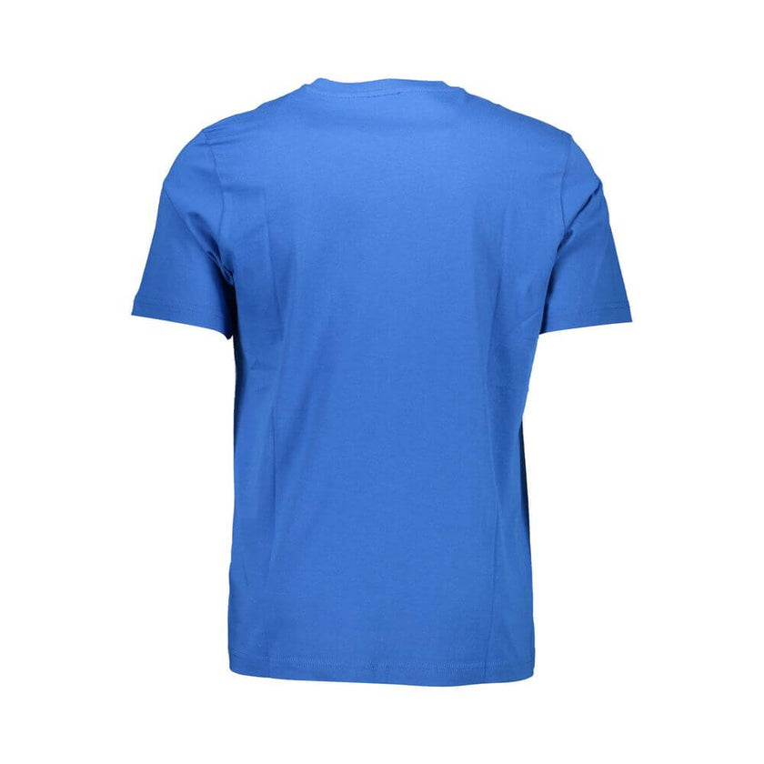 Blue Cotton Men T-ShirtElevate your wardrobe with Diesel’s striking short sleeve T-shirt. A symbol of bold assurance, this crew neck tee boasts a standout print and the unmistakable Diesel logo. Crafted with the finest cotton for supreme comfort, it’s des