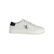 White Recycled Polyester Men SneakerElevate your sneaker game with Calvin Klein’s latest fusion of style and sustainability. These lace-up sports shoes boast bold contrasting details and modern print, featuring the iconic Calvin Klein logo. Constructed fr