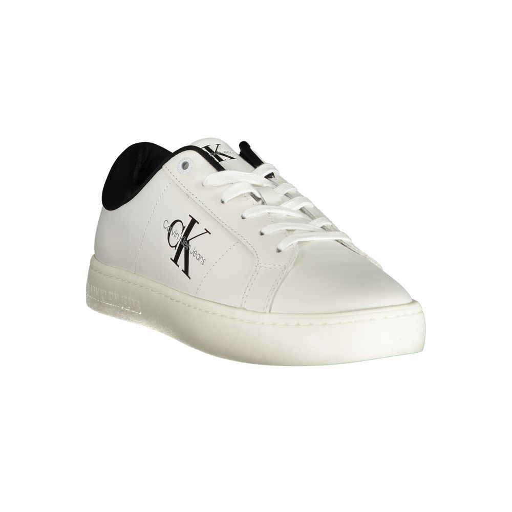 White Polyester SneakerSPORTS SHOE WITH LACES, CONTRAST DETAILS, PRINT, LOGO, 50%RECYCLED THERMOPLASTIC RUBBERWhite Polyester Sneaker${tagsCalvin KleinAulae White Polyester Sneaker Calvin KleinAulae White Polyester Sneaker SPORTS SHOE WITH LACES, CONTRAST