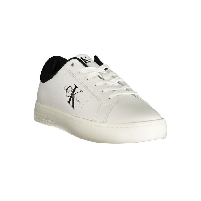 White Polyester SneakerSPORTS SHOE WITH LACES, CONTRAST DETAILS, PRINT, LOGO, 50%RECYCLED THERMOPLASTIC RUBBERWhite Polyester Sneaker${tagsCalvin KleinAulae White Polyester Sneaker Calvin KleinAulae White Polyester Sneaker SPORTS SHOE WITH LACES, CONTRAST
