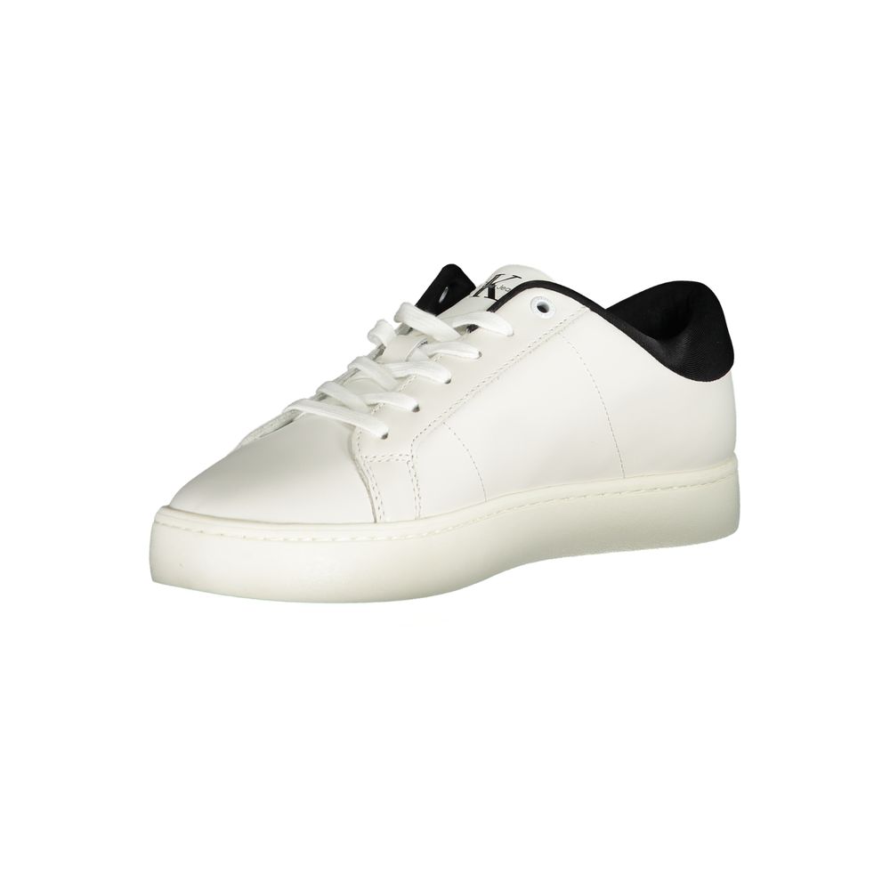 White Polyester SneakerSPORTS SHOE WITH LACES, CONTRAST DETAILS, PRINT, LOGO, 50%RECYCLED THERMOPLASTIC RUBBERWhite Polyester Sneaker${tagsCalvin KleinAulae White Polyester Sneaker Calvin KleinAulae White Polyester Sneaker SPORTS SHOE WITH LACES, CONTRAST
