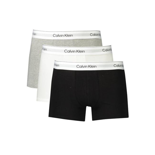 Brown Cotton Men BoxerElevate your essentials with Calvin Klein’s chic trio of boxers, designed to provide unparalleled comfort with a fashion-forward edge. Each pack offers a versatile palette of white, grey, and black, accented by the iconic white elast