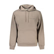 Brown Cotton Men SweaterWrap yourself in the epitome of comfort and style with this Calvin Klein hoodie. Crafted with 95% regenerative cotton, it speaks to your eco-conscious fashion sense. Its long sleeves, cozy hood, and central pocket provide both func