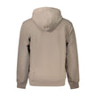 Brown Cotton Men SweaterWrap yourself in the epitome of comfort and style with this Calvin Klein hoodie. Crafted with 95% regenerative cotton, it speaks to your eco-conscious fashion sense. Its long sleeves, cozy hood, and central pocket provide both func