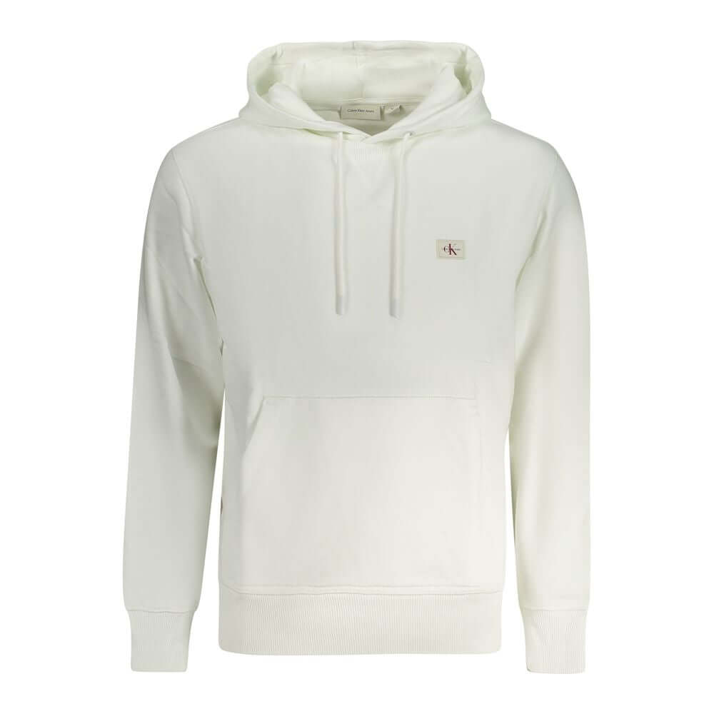 White Cotton Men SweaterExperience luxury redefined with this Calvin Klein essential—a must-have for the modern fashion aficionado. The sophisticated white palette elevates the classic hooded sweatshirt design. Made from a premium blend of cotton and a to