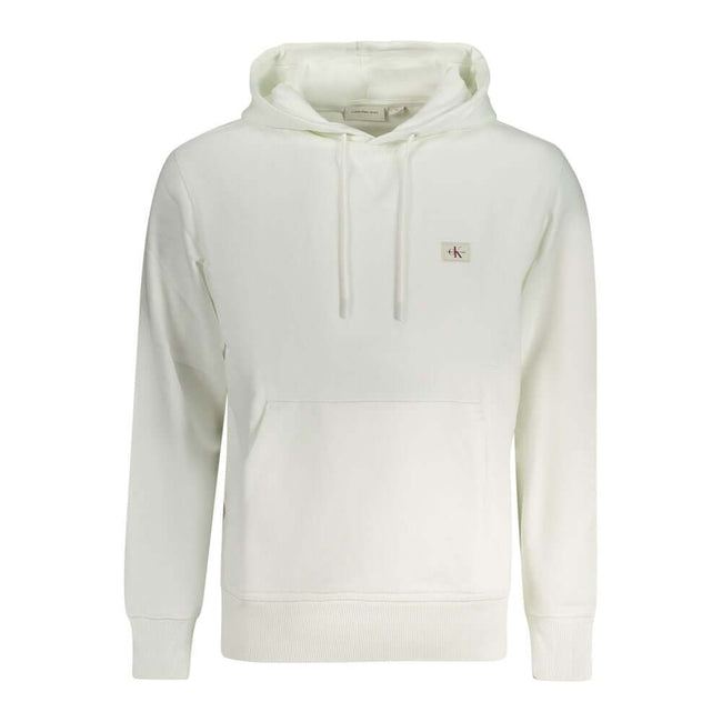 White Cotton Men SweaterExperience luxury redefined with this Calvin Klein essential—a must-have for the modern fashion aficionado. The sophisticated white palette elevates the classic hooded sweatshirt design. Made from a premium blend of cotton and a to