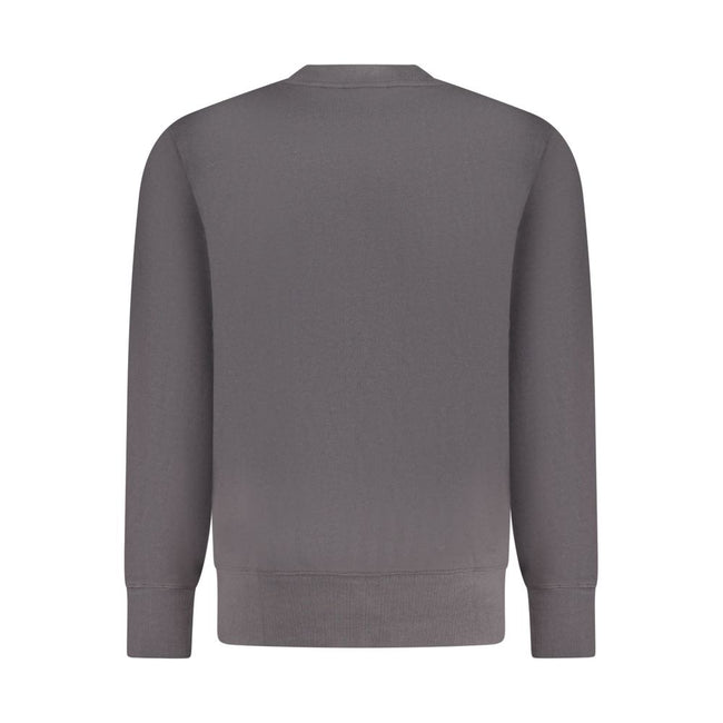 Black Cotton Men SweaterStep into the epitome of sleek style and comfort with this Calvin Klein sweatshirt. Its brushed texture adds a layer of luxury, while the classic crew neck design is adorned with a signature logo, showcasing your affinity for sophi