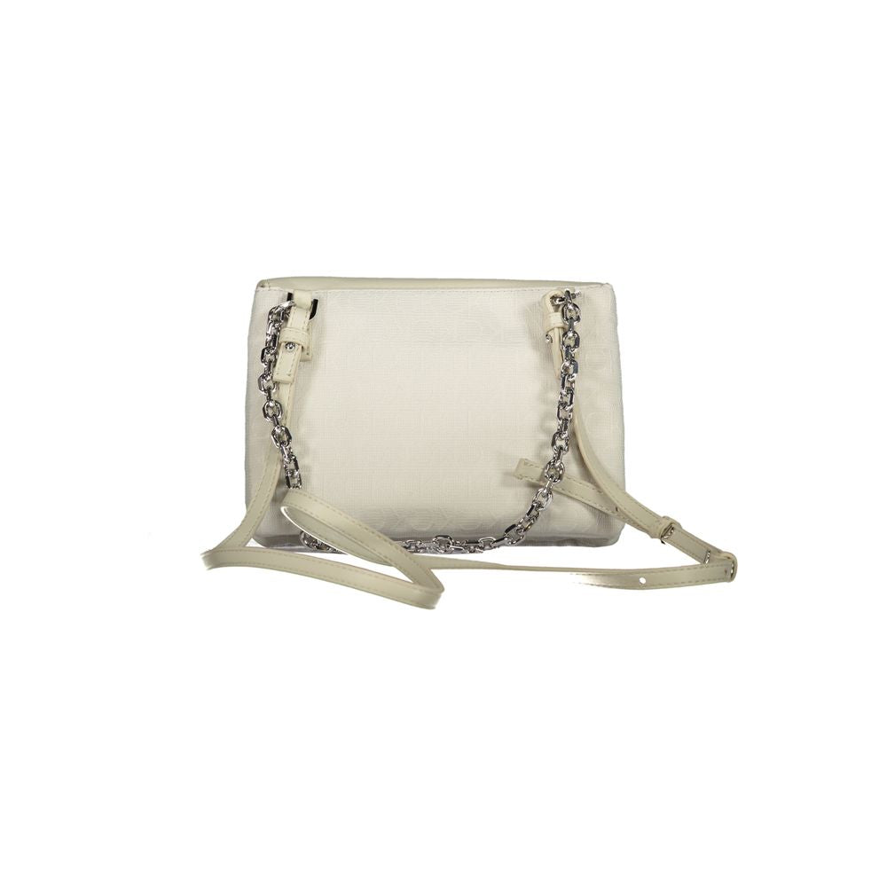 Beige Polyester HandbagBAG 1 CHAIN HANDLE, ADJUSTABLE REMOVABLE SHOULDER STRAP, 2 SEPARATE COMPARTMENTS, 1 INTERNAL CARD POCKET, CONTRAST DETAILS, SWIVEL CLOSURE, LOGO, 100% RECYCLED POLYESTERBeige Polyester Handbag${tagsCalvin KleinAulae Beige Polyester