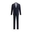 Black Fleece Wool Two-Piece SuitDsquared2 Virgin Wool London Suit, consisting of jacket and pants. Wool blazer jacket, front button closure, three welt pockets on the front with flap, one slit pocket on the front, peaked lapels. Classic wool pants, front