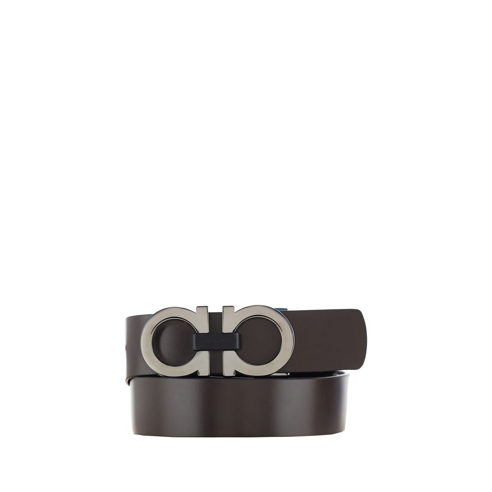 Multicolor Calf Leather Bos Taurus Regular BeltCalfskin Reversible Belt by Ferragamo, double-face design, metal buckle with iconic Gancini logo. Thickness: 3.5 cm. Season: AW25 Composition: 100% Calf Leather Bos Taurus MADE IN ITALYMulticolor Calf Leather