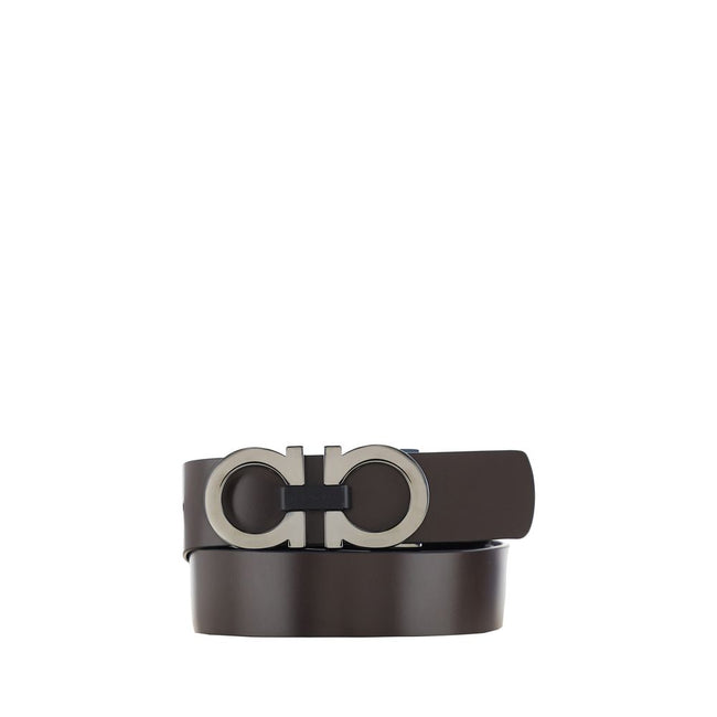 Multicolor Calf Leather Bos Taurus Regular BeltCalfskin Reversible Belt by Ferragamo, double-face design, metal buckle with iconic Gancini logo. Thickness: 3.5 cm. Season: AW25 Composition: 100% Calf Leather Bos Taurus MADE IN ITALYMulticolor Calf Leather