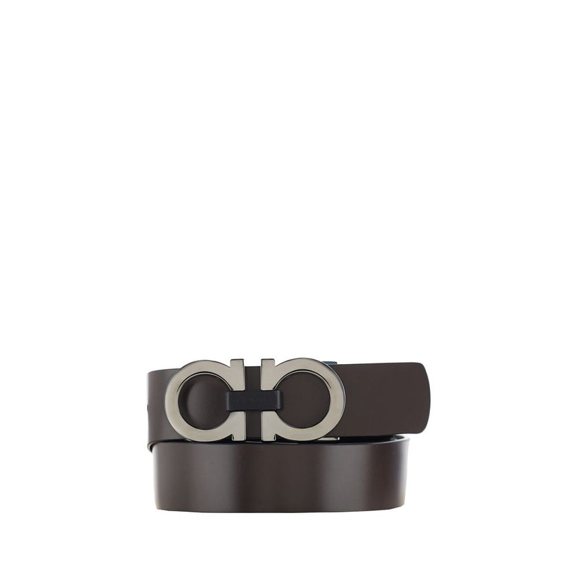 Multicolor Calf Leather Bos Taurus Regular BeltCalfskin Reversible Belt by Ferragamo, double-face design, metal buckle with iconic Gancini logo. Thickness: 3.5 cm. Season: AW25 Composition: 100% Calf Leather Bos Taurus MADE IN ITALYMulticolor Calf Leather