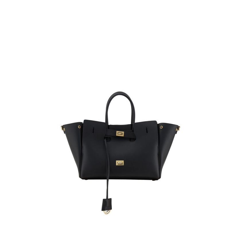 Black Calf Leather Bos Taurus Shoulder BagBalenciaga’s Bel Air small Shoulder Bag is a perfect example of style and functionality. Featuring two tubular leather handles and an adjustable, removable shoulder strap, it offers versatility and comfort. The em