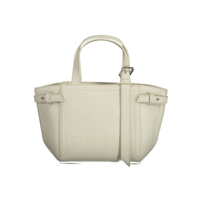 White Polyester Handbagbag 2 handles, 1 adjustable and removable shoulder strap, internal card pocket, zip closure, logo, 100% polyester recycledWhite Polyester Handbag${tagsCalvin KleinAulae White Polyester Handbag Calvin KleinAulae White Polyester Handb