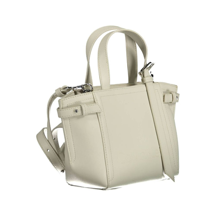 White Polyester Handbagbag 2 handles, 1 adjustable and removable shoulder strap, internal card pocket, zip closure, logo, 100% polyester recycledWhite Polyester Handbag${tagsCalvin KleinAulae White Polyester Handbag Calvin KleinAulae White Polyester Handb