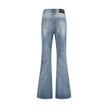 Blue Cotton Flared JeansBalmain’s Flare Jeans revisit a denim classic with iconic details and a sleek silhouette. The five-pocket style is enriched with a waistband with belt loops, including a distinctive triple loop at the back. The front closure is enh