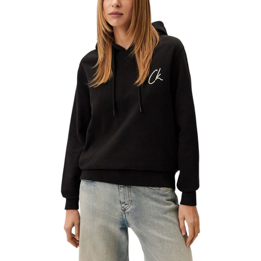 Black Recycled Cotton SweatshirtDiscover the Calvin Klein Jeans EMBROIDERED CK REGUL J20J224179 women’s sweatshirt, crafted from 100% recycled cotton. This garment combines comfort and style, making it perfect for a casual and fashionable look. The sweats