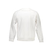 White Cotton Men SweaterElevate your wardrobe with the contemporary charm of Calvin Klein. This pristine white sweatshirt is more than just a layer; it’s a statement of style. Flaunting a bold print and the iconic logo, it captures the essence of modern s