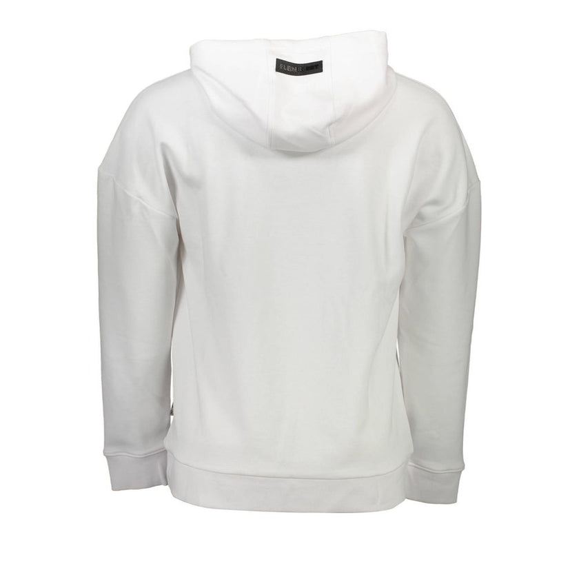 White Cotton Men's SweaterElevate your fashion game with the Plein Sport hoodie, crafted for those who dare to stand out. This long-sleeved, white sweatshirt exudes confidence with its bold contrasting details and unmistakable Plein Sport branding. Made f