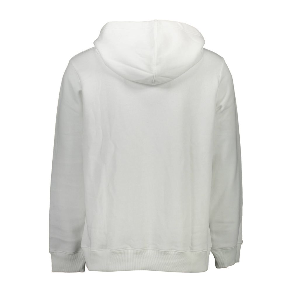 White Cotton Men SweaterElevate your off-duty style with this impeccable Calvin Klein hooded sweatshirt. Designed for the fashion-forward individual, it features a bold print and the iconic Calvin Klein logo, exuding an air of casual sophistication. Craft