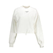 White Cotton Women SweaterElevate your style quotient with the minimalist yet chic Calvin Klein long-sleeved sweatshirt. Standing out with its refined white hue, this piece is more than just comfy wear. From the subtle print and the delicate embroidery to