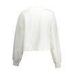 White Cotton Women SweaterElevate your style quotient with the minimalist yet chic Calvin Klein long-sleeved sweatshirt. Standing out with its refined white hue, this piece is more than just comfy wear. From the subtle print and the delicate embroidery to