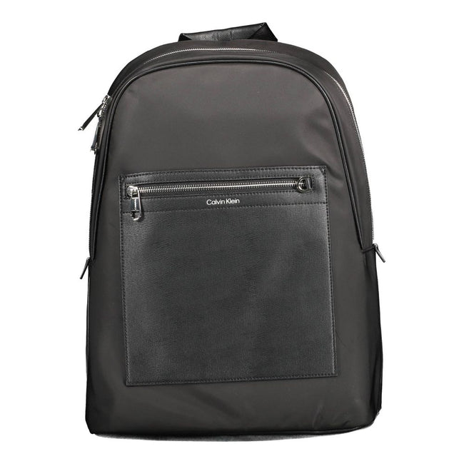 Black Polyester Backpackbackpack 1 handle, adjustable straps, 1 external pocket, 1 internal lap-top pocket, 1 internal pocket, contrasting details, zip closure, logo, 100% recycled polyesterBlack Polyester Backpack${tagsCalvin KleinAulae Black Polyester B