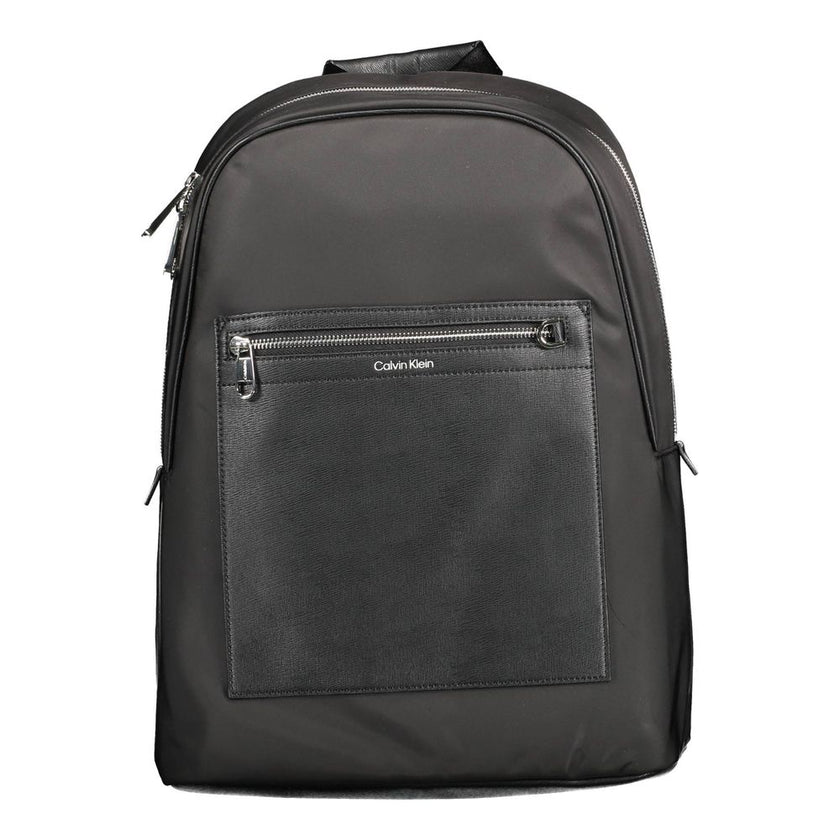 Black Polyester Backpackbackpack 1 handle, adjustable straps, 1 external pocket, 1 internal lap-top pocket, 1 internal pocket, contrasting details, zip closure, logo, 100% recycled polyesterBlack Polyester Backpack${tagsCalvin KleinAulae Black Polyester B