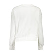 White Cotton Women SweaterElevate your casual wardrobe with a touch of effortless sophistication from Calvin Klein. This white long-sleeved sweatshirt makes a bold statement with its contrasting details and iconic Calvin Klein logo embroidery. Designed to