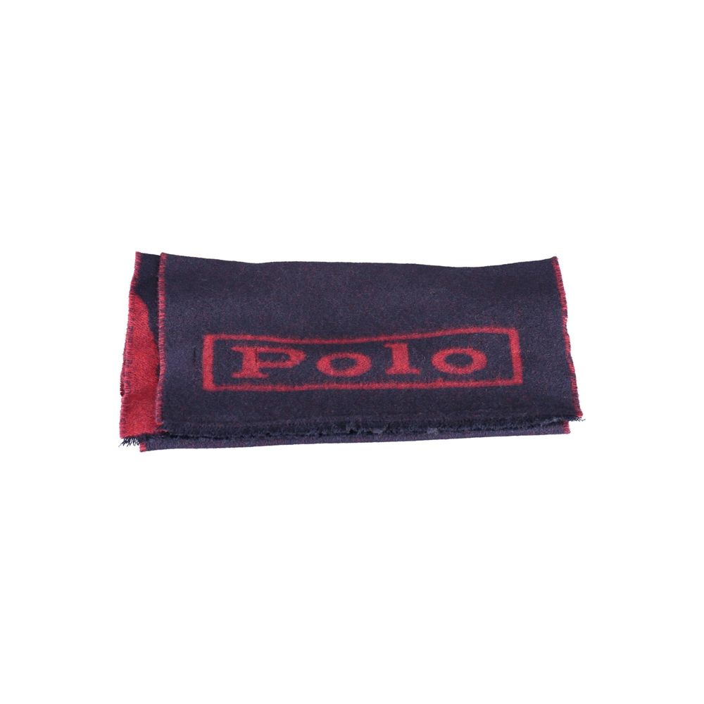 Blauer Wollschal von Ralph Lauren mit Logo-Detail