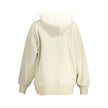 Beige Cotton Women SweaterElevate your casual style with this effortlessly chic Calvin Klein long-sleeved sweatshirt. Crafted from 100% recycled cotton for sustainable luxury, it features a snug hood, practical pockets, and a sleek zip closure. Adorned wi